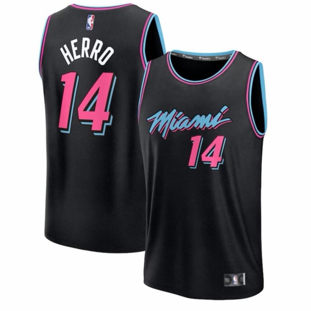Tyler Herro Heat Signed Miami Vice Specialty Style Jersey sz18-20Y